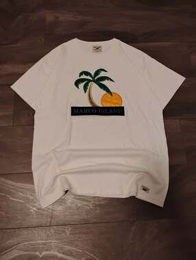 Oarsman Marco Island Palm Tree T-Shirt White 913